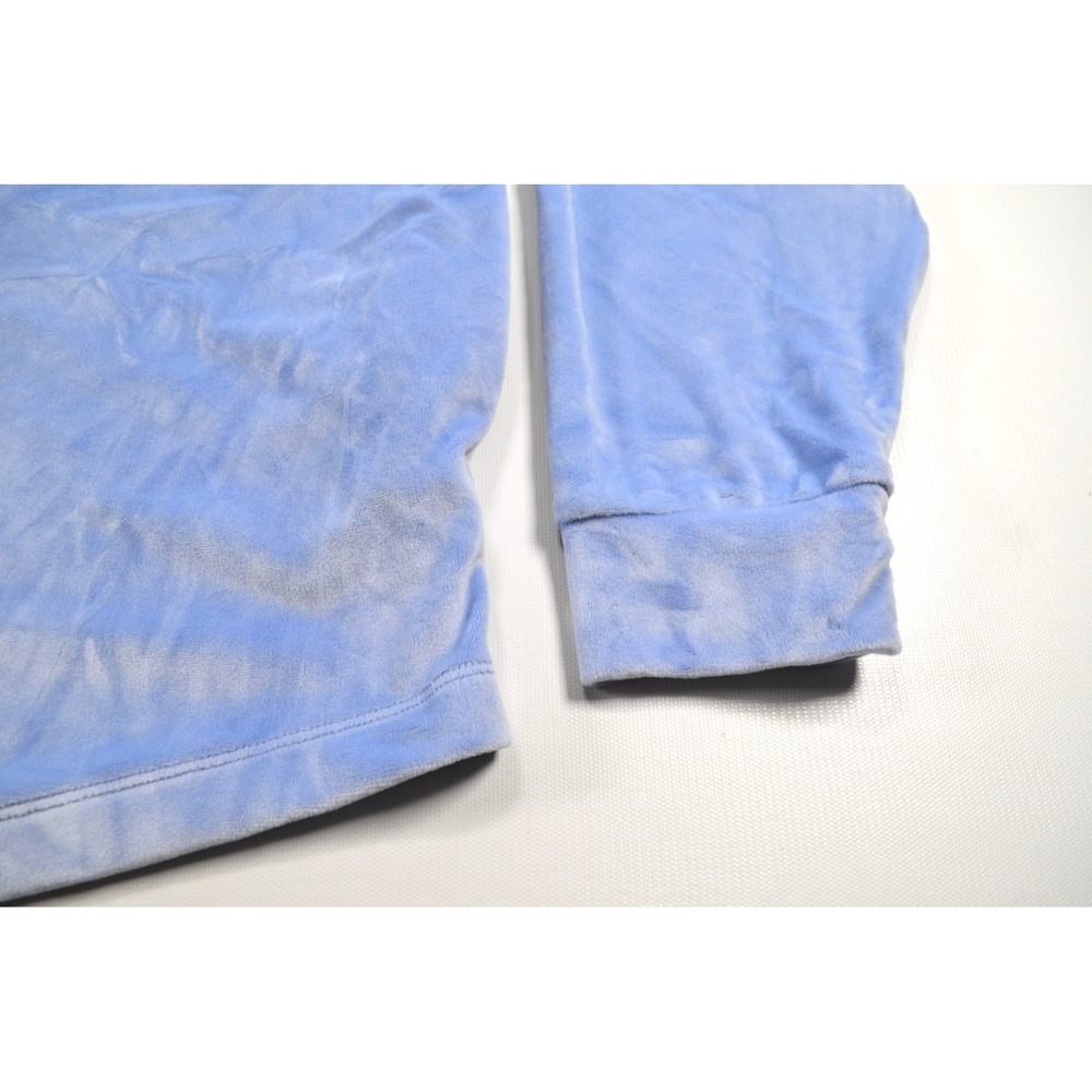 Victoria's Secret PINK Brand Blue Soft Plush Pullover Women's M High Neck Pocket - Picture 8 of 16